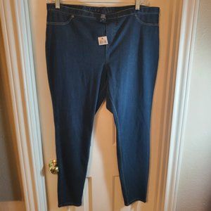 Ladies Extra Large Stretch Faux Skinny Jeans XL